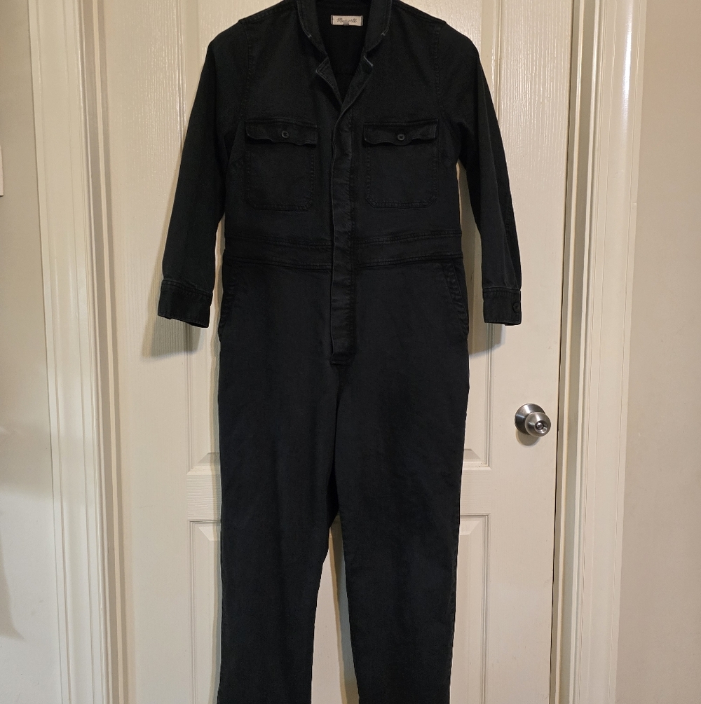 Madewell Black Denim Coveralls